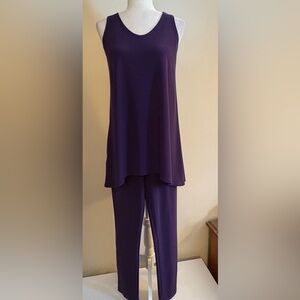 Sympli Purple Sleeveless Top & Pant set